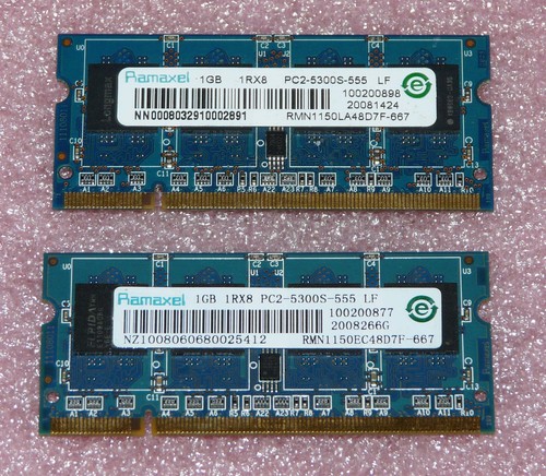 1gb ram ddr2 667mhz - 2x,