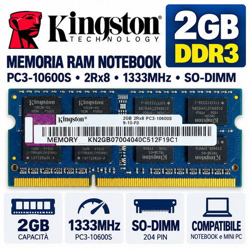 Ram kingston 2gb ddr3 1333mhz - ram,